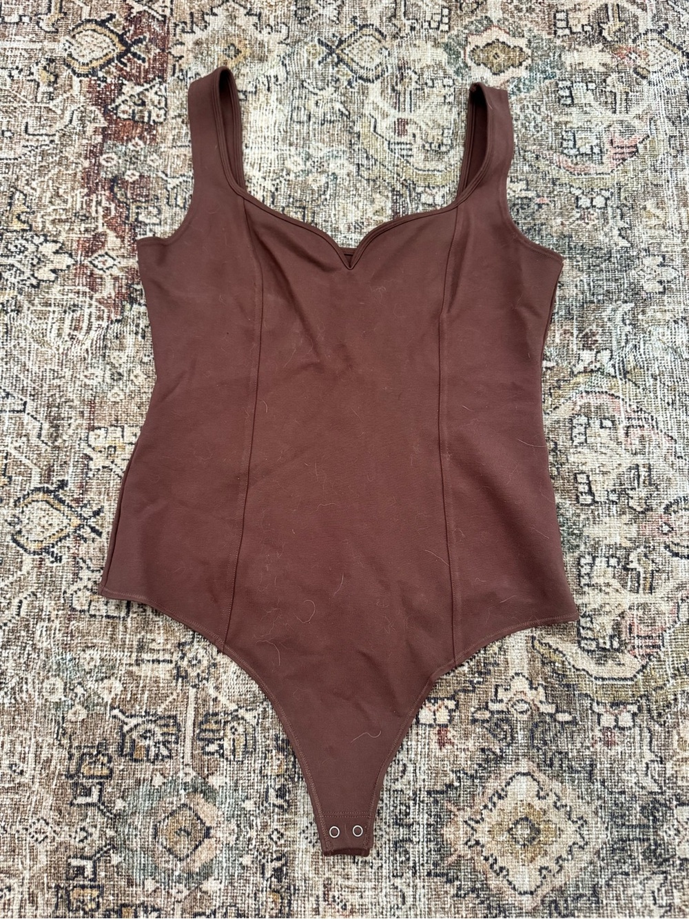 Abercrombie & Fitch Brown Scoop-Neck Bodysuit